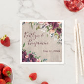 Rustic Wood Boho Floral Lights Versatile Wedding Servet (Insitu)