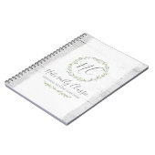Rustic Wood & Botanical Leaf Branches Green Wreate Notitieboek (Linkerzijde)