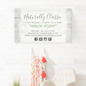 Rustic Wood & Botanical Leaf Branches Green Wreate Spandoek (Insitu)