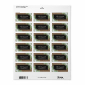 Rustic Wood Botanical Organic Greenery Wedding Etiket (Full Sheet)