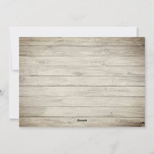 Rustic Wood Botanische Pijn met 1 NOEL Feestdagenkaart (Achterkant)