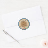 Rustic Wood Bouquet - Circle Sticker (Envelop)