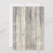 Rustic Wood Boy Baby shower Invitation - Mustache Kaart (Achterkant)