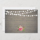 Rustic Wood Bridal Shower Invitation, Mason Jar Kaart (Achterkant)