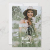 Rustic Wood Bride Photo Vrijgezellenfeest Kaart (Voorkant)