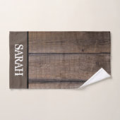 Rustic Wood Brown Farmhouse Barn Distress Bad Handdoek (Handdoek)