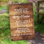 Rustic Wood Budget Wedding Ceremonie Uitnodigingen Flyer
