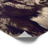 Rustic Wood Buffalo Foto Wild Western Poster (Hoek)