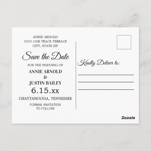 Rustic Wood Burgundy Blush Pink Floral Save Date Briefkaart (Achterkant)