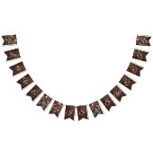 Rustic Wood Burgundy Floral Lights Wedding Vlaggetjes (Alle)