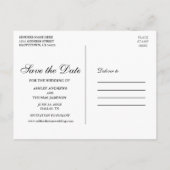 Rustic Wood Burgundy Floral Save the Date Aankondigingskaart (Achterkant)