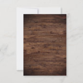 Rustic Wood Burgundy Red Wine Postponed Wedding Kaart (Achterkant)