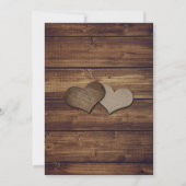 Rustic Wood Burgundy Sunflower Wedding Kaart (Achterkant)