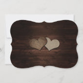 Rustic Wood Burlap Hearts Sunflower Wedding Save The Date (Achterkant)