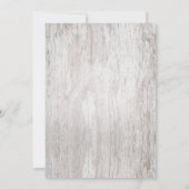 Rustic Wood Burlap Lace Barn Wedding Save the Date (Achterkant)