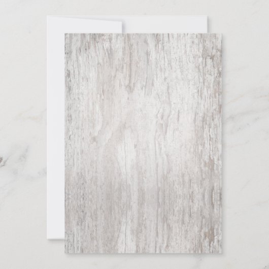 Rustic Wood Burlap Lace Barn Wedding Save the Date (Achterkant)