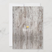 Rustic Wood Burlap Lace Floral Bachelorette Kaart (Achterkant)