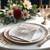 Rustic Wood Burlap Lace Floral Barn Wedding Shower Servet