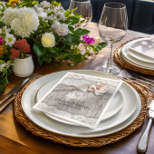 Rustic Wood Burlap Lace Floral Barn Wedding Shower Servet