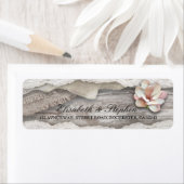 Rustic Wood Burlap Lace Floral Country Wedding Etiket (Insitu)