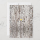 Rustic Wood Burlap Lace Floral Country Weddings Kaart (Achterkant)