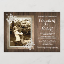 Rustic Wood Burlap Lace Foto Weddenschap