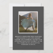 Rustic Wood & Burlap Photo Afstuderen aangekondigd Kaart (Achterkant)