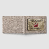 Rustic Wood Burlap Red Buffalo Pset Beer Paw Gastenboek (Volledig)