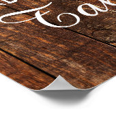 Rustic Wood Burlap Sunflower Wedding Cards & Gifts Poster (Hoek)