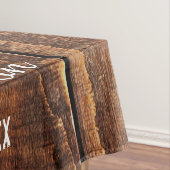 Rustic Wood & Burlap Sunflower Wedding Monogram Tafelkleed (Voorbeeld)