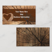 Rustic Wood Business Card Visitekaartje (Voorkant / Achterkant)