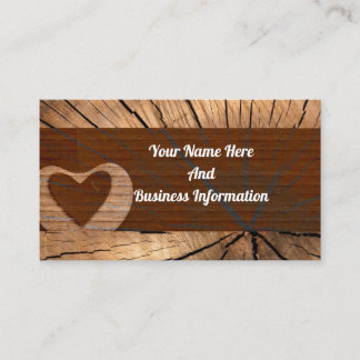Rustic Wood Business Card Visitekaartje