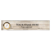 Rustic Wood Business desk name bord Naambordje (Voorkant)