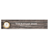 Rustic Wood Business desk name bord Naambordje (Voorkant)