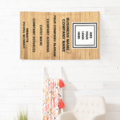 Rustic Wood Business Logo - Promotie  Spandoek (Insitu)