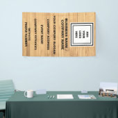 Rustic Wood Business Logo - Promotie  Spandoek (Beurs)