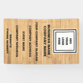 Rustic Wood Business Logo - Promotie  Spandoek (Horizontaal)