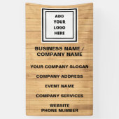 Rustic Wood Business Logo - Promotie  Spandoek (Verticaal)