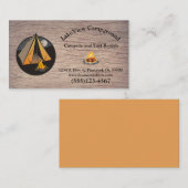 Rustic Wood Cabin Campground Vacation Rental Visitekaartje (Voorkant / Achterkant)