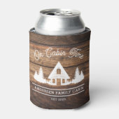 Rustic Wood Cabin Lodge Personalized Blikjeskoeler (Blikje Voorkant)