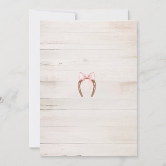 Rustic Wood Cactus Pink Rodeo Birthday Kaart (Achterkant)