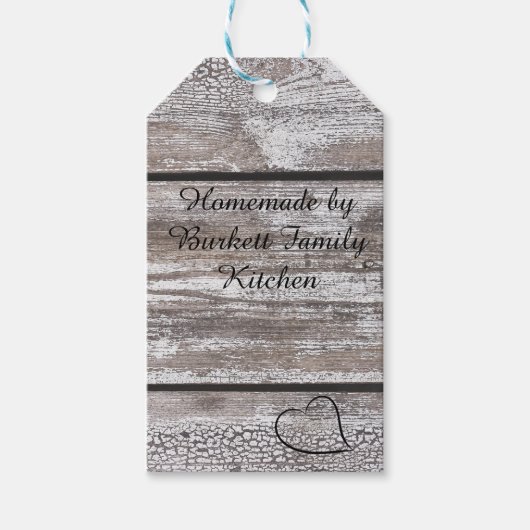 Rustic Wood Cadeaulabel (Voorkant)