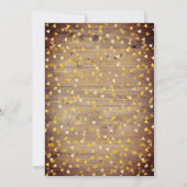 Rustic Wood Calendar Gold Love Heart Save The Date (Achterkant)