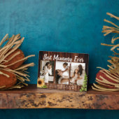 Rustic Wood Calligrafie 3 Foto Best mammie Ever Fotoplaat (Zijkant)