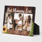 Rustic Wood Calligrafie 3 Foto Best mammie Ever Fotoplaat (Zijkant)