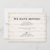 Rustic Wood Calligraphy Budget Moving Notice (Achterkant)