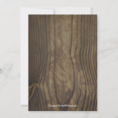 Rustic Wood Calligraphy Huwelijksuitnodiging Kaart (Achterkant)