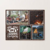 Rustic Wood Camping 4 Foto Collage Keepslag Legpuzzel (Horizontaal)
