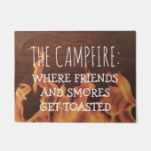 Rustic Wood Camping Campfire Funny Friends Smores Deurmat (Voorkant)