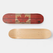 Rustic Wood Canada Flag Skateboard (Horizontaal)